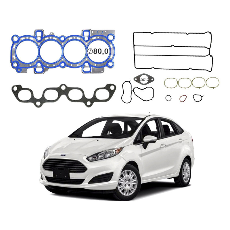Jogo Junta Cabeçote, New Fiesta Sedan 1.5 1.6 2014 A 2017