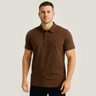 Camisa Polo Masculina Básica Sallo Premium Mocca em Oferta na Shopee