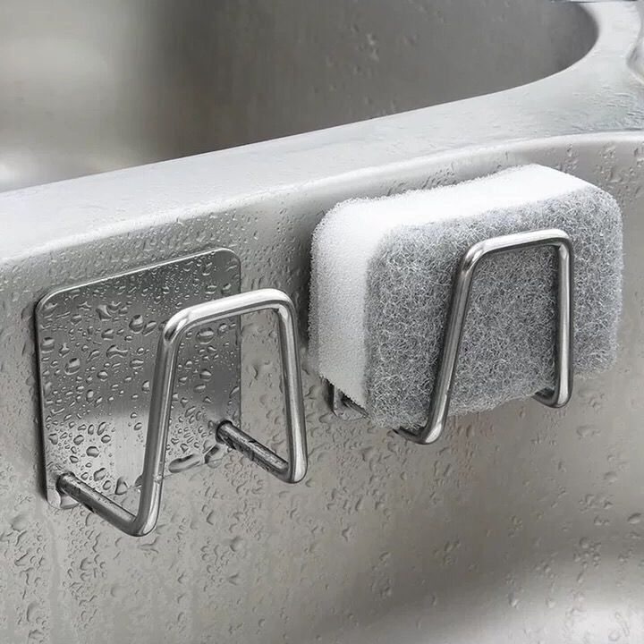 Suporte Para Esponja De Pia Gancho Cozinha Aço Inox Bucha Banheiro Organizador Utensilio