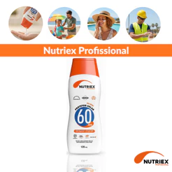 Protetor Solar Nutriex Fps 60 Oil Free Toque Seco Hipoalergênico Resistente Água Suor