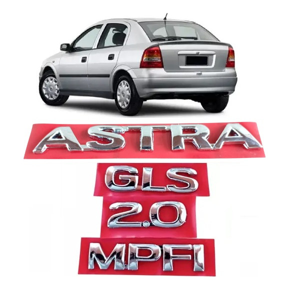 Kit Emblema Letreiro Cromado Astra Gls 2.0 Mpfi 1999 A 2002