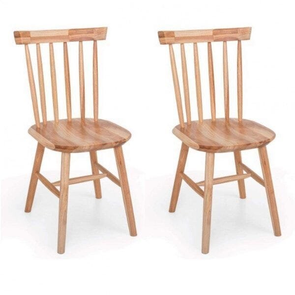 Kit 2 Cadeiras Madeira Maciça Milena Natural em Oferta na Shopee