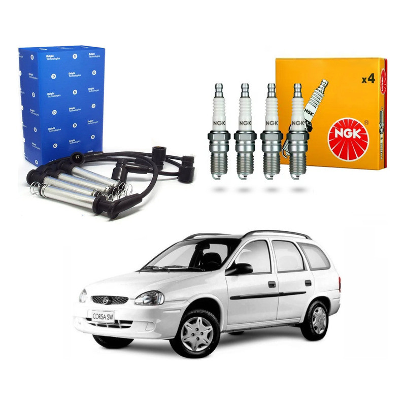 Kit Vela Ngk Cabo, Corsa Sw 1.6 8v 1997 A 2003 em Oferta na Shopee