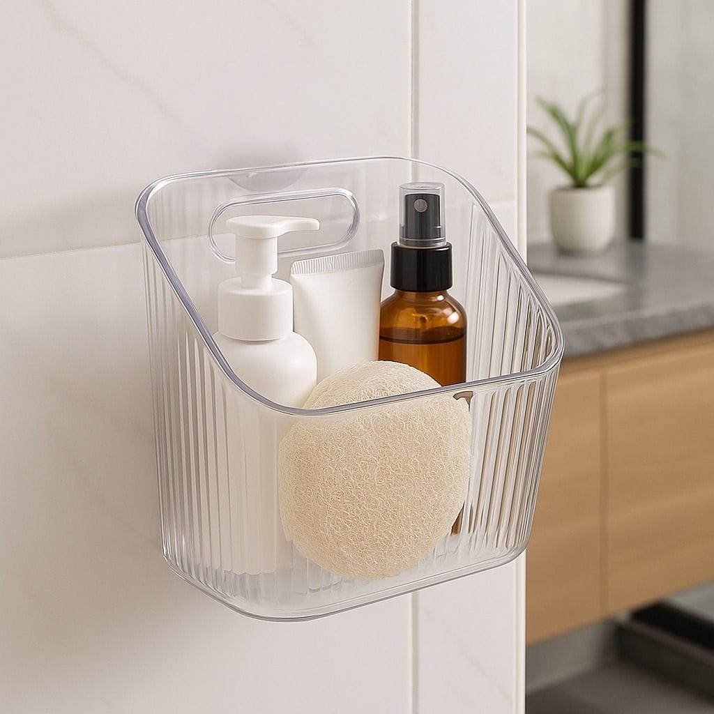 Organizador Acrílico 19x15x9cm com Ventosa – Prático e Versátil para Casa DKL em Oferta na Shopee