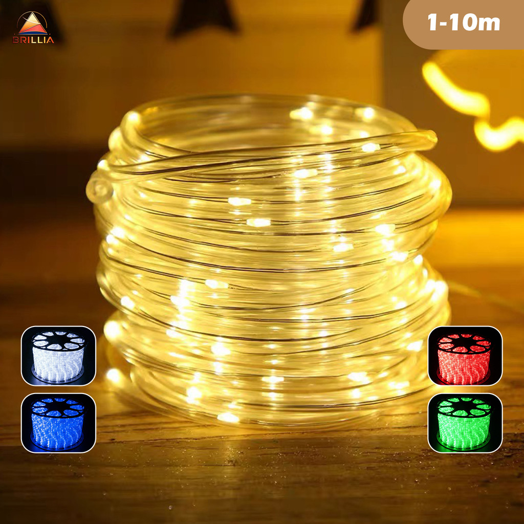 1 à 10m Mangueira de Led Iluminação Natal Decoração + Conector 5 cores disponíveis IP65 apenas 220V em Oferta na Shopee