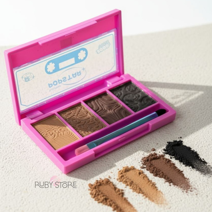 Sombra para Sobrancelha Ruby Rose Pop Star Brow Mix 4 Cores