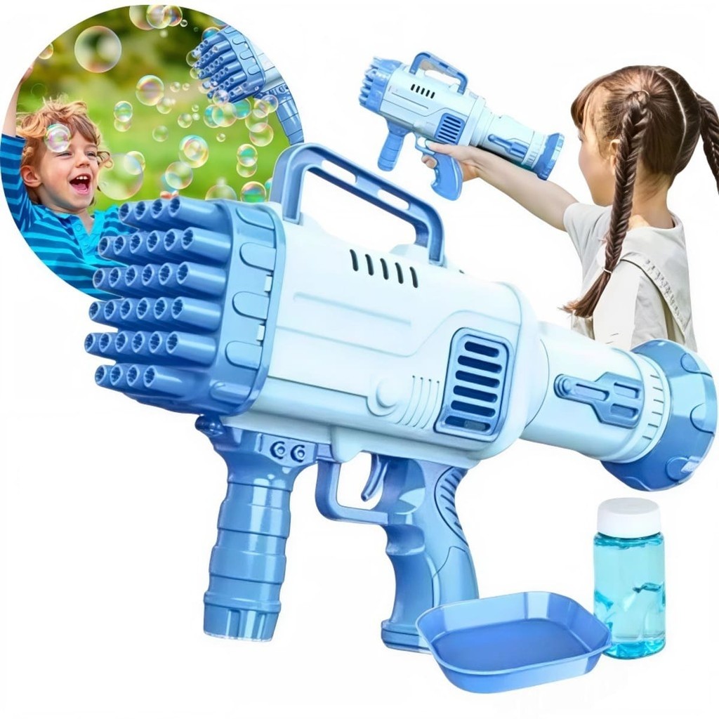 Brinquedo Infantil Bazuca Lança Bolhas De Sabão Pistola