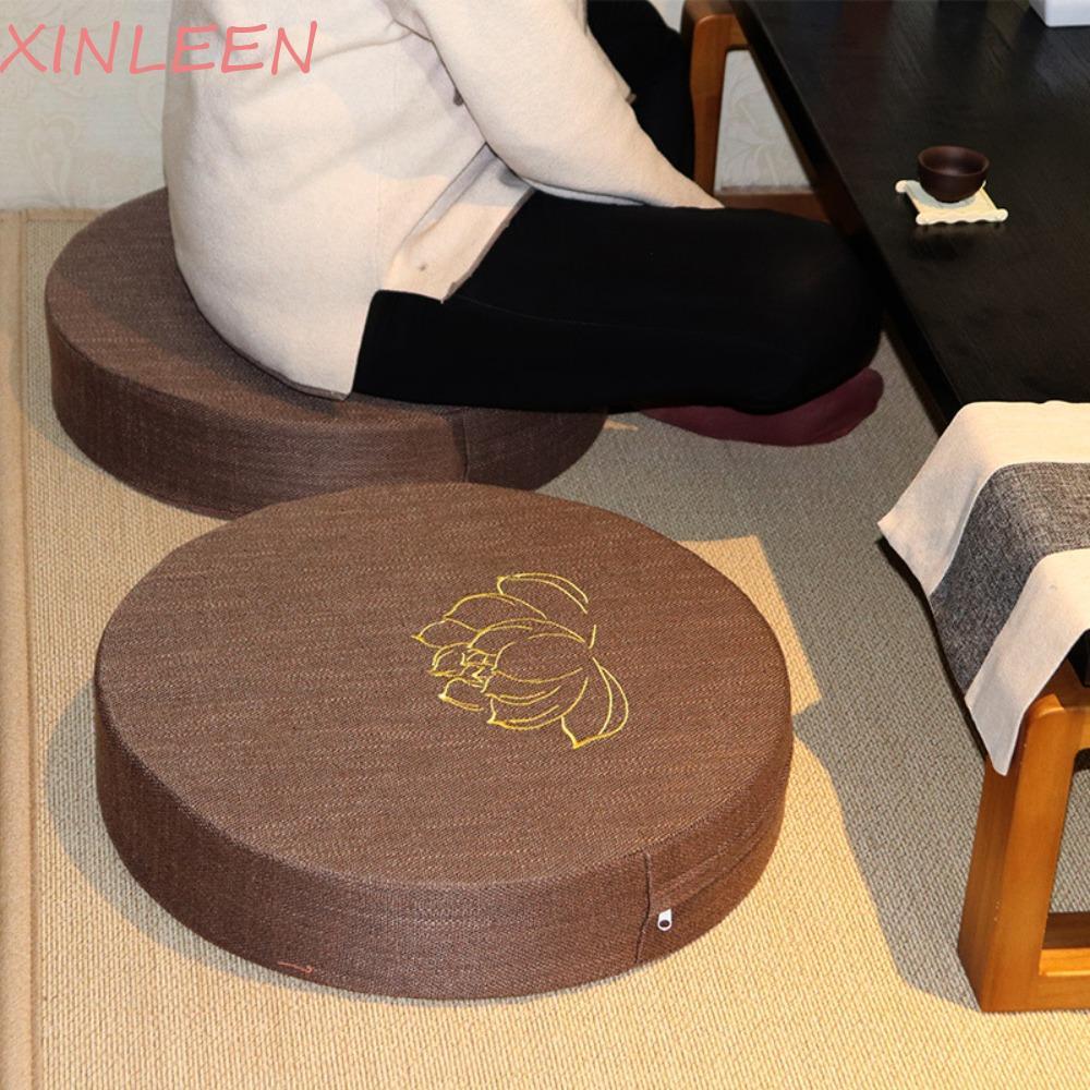 Tapete Tatami XINLEEN , Almofada Removível E Espessada Para Meditação De Ioga , Travesseiro De Encosto De Lótus Bordado 
