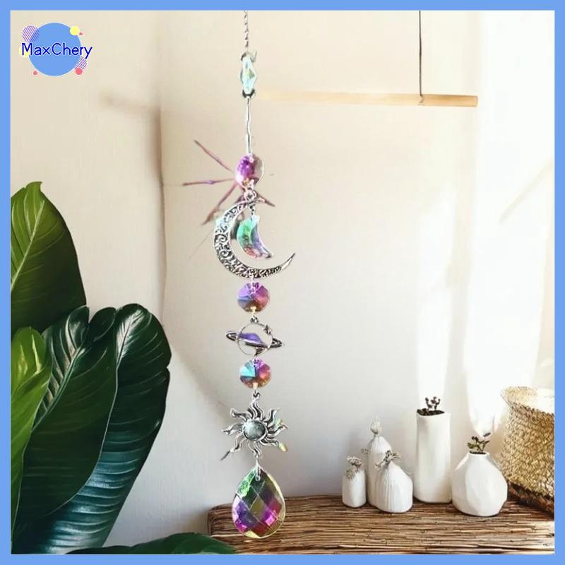 MCHY > Carrilhão De Vento De Cristal Rainbow Maker Sun Catcher Dream Pingente Decoração De Jardim Doméstico , Feriado ,