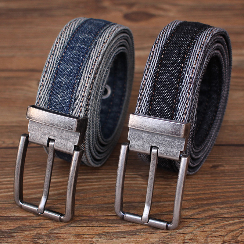 Original japonês Retro Denim pino fivela cinto jovens moda Casual macacão cinto All-Match calças cinto na moda