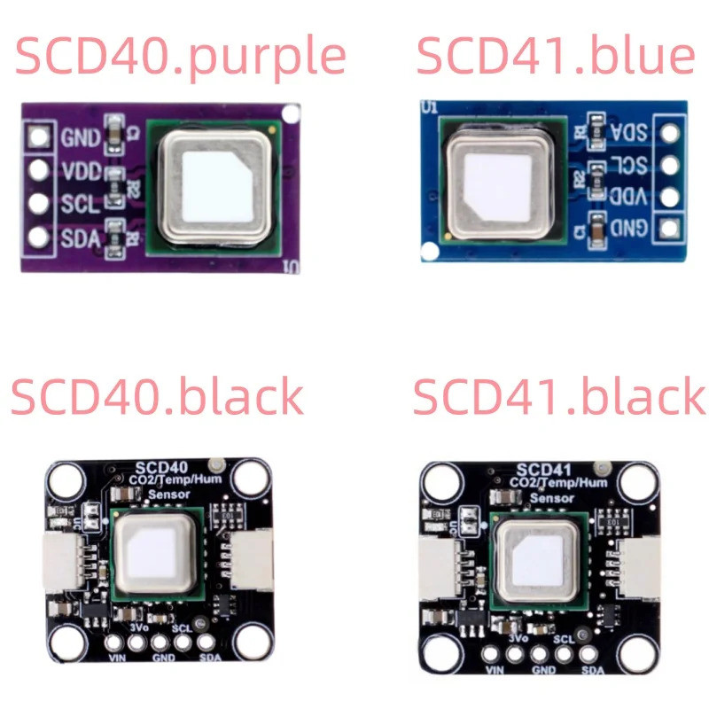 SCD40/SCD41 Alta Precisão I2C CO2 + Módulo sensor De CO2 De Transmissão De Temperatura E Umidade Para Qwiic H