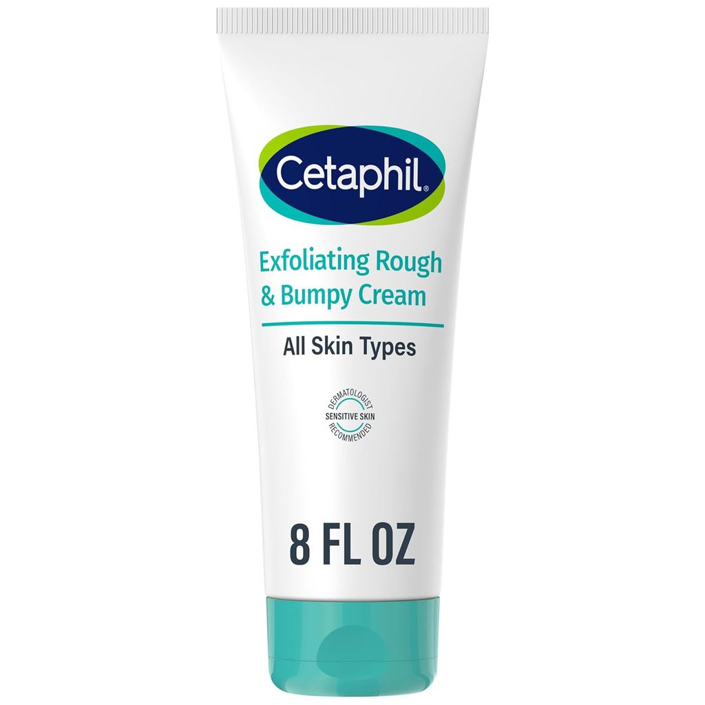 Creme Esfoliante Cetaphil para Pele Áspera e Irregular, Creme Leve para Todos os Tipos de Pele, Tubo de 8 oz, 20% de Uré