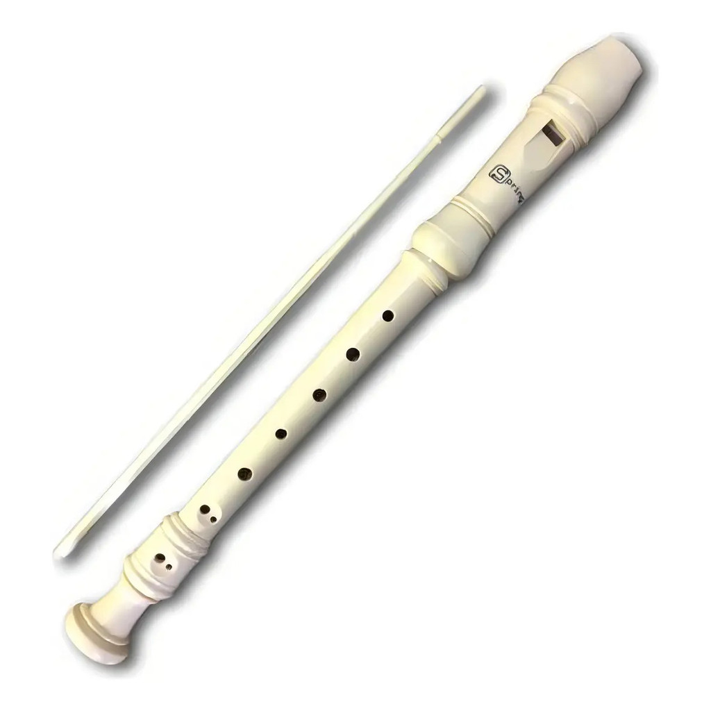 Flauta Doce Barroca Soprano Spring Marfim Sg-flb