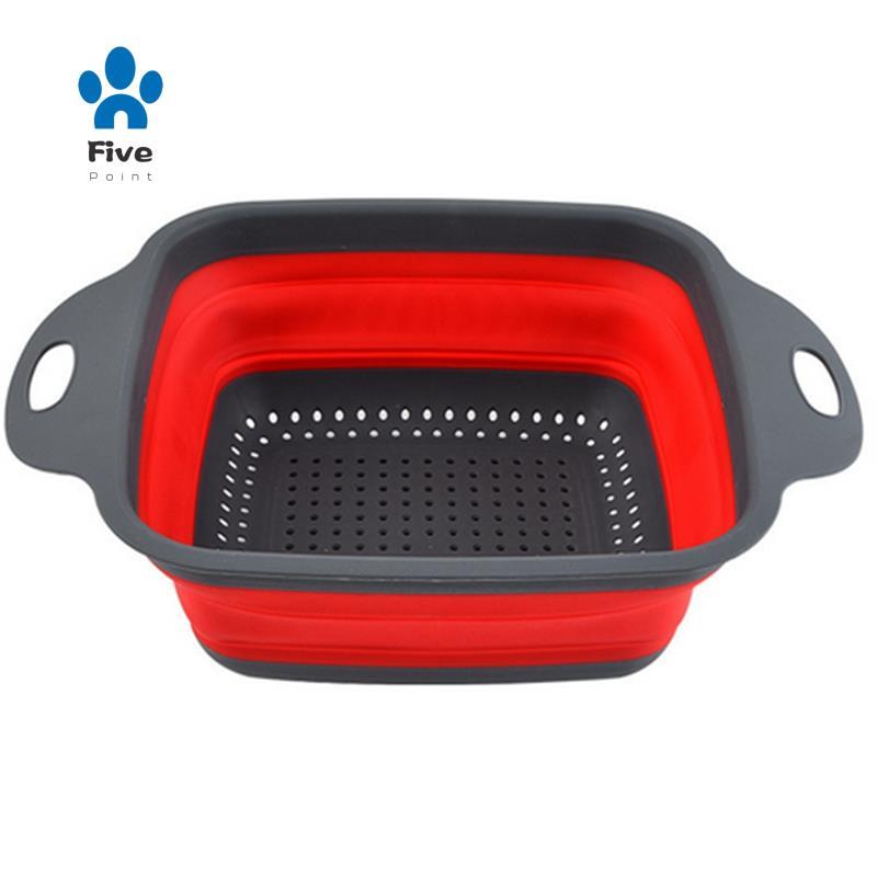 Cesta De Drenagem De Lavagem De Frutas E Vegetais , Filtro Dobrável De Silicone , Escorredor , Ferramenta De Prato De Ar
