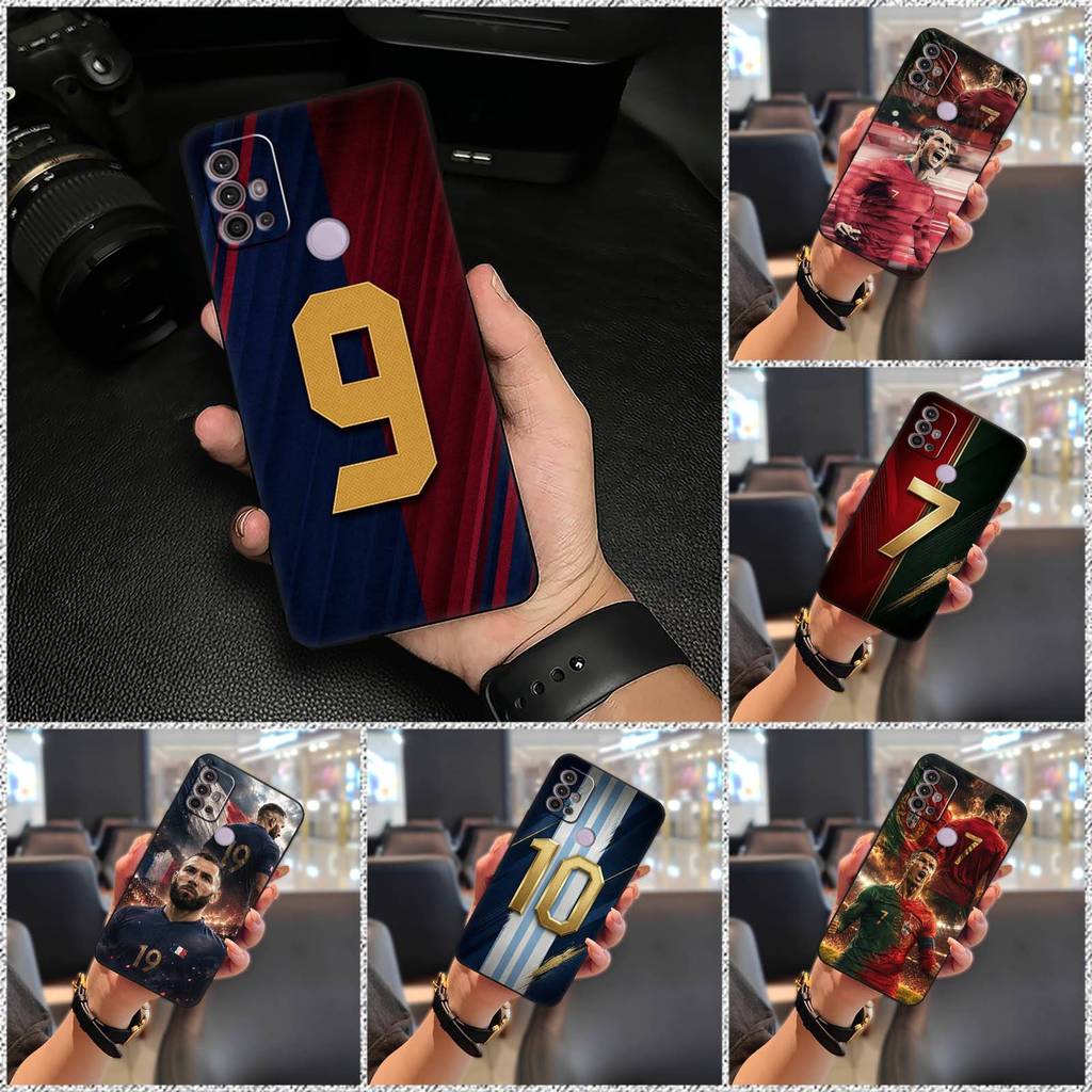 Capa De Telefone Anti-Queda Resistente À Sujeira Para MOTO G30/G10/G20/Lenovo K30 Note/K30 Pro Silicone Futebol Prova D'