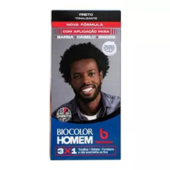 Tintura Bozzano Biocolor Homem Tonalizante de cabelo Preto
