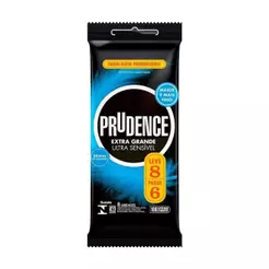 Preservativo Prudence Extra Grande Ultra Sensível - 6 Embalagens c/ 8 unidades