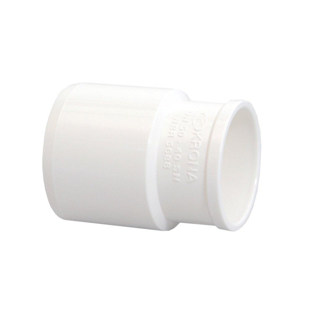 Bucha Redução Esgoto Longa Krona 50x40mm - Embalagem com 25 Unidades