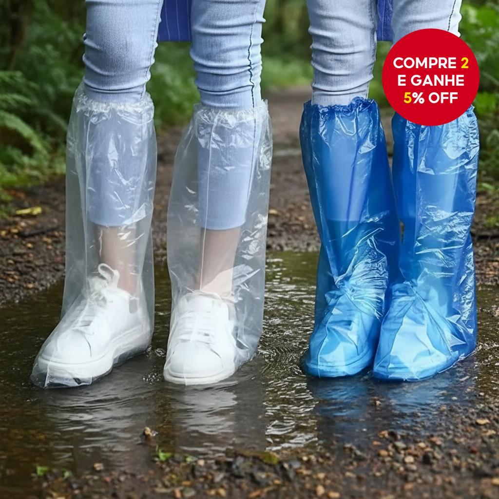 10 Pacotes de Protetores Transparentes para Botas de Chuva | Impermeáveis, Antiderrapantes, Capas Descartáveis para