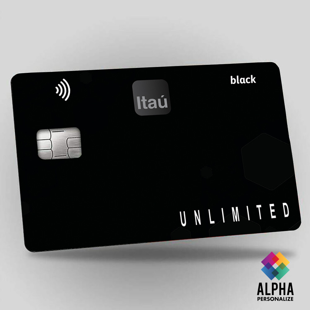 Adesivo para Cartão de Credito Itau Black Card Personalizado