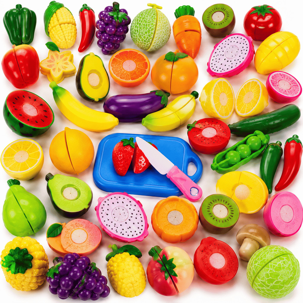 Frutas com Velcro Infantil Crec Crec Comidinhas de Cozinha Infantil Brinquedos de Cozinha