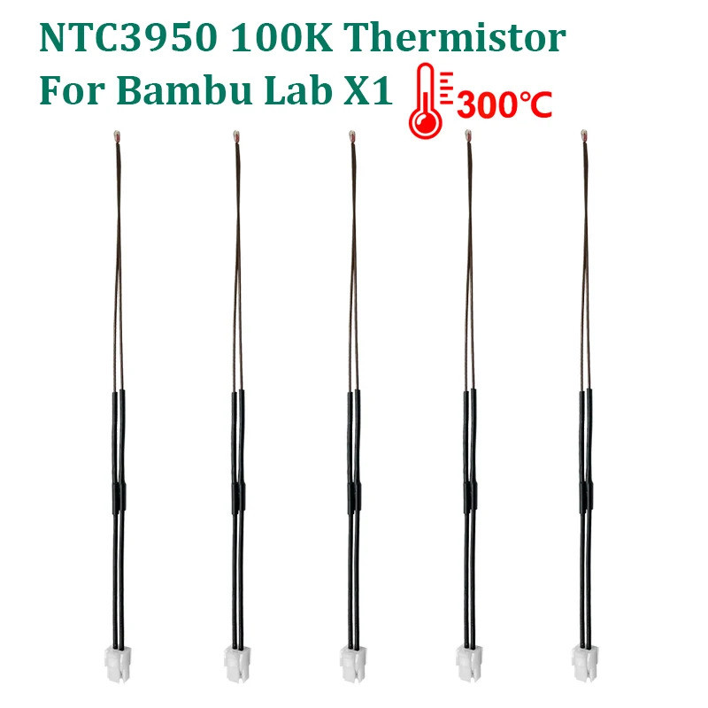 1/2 peças Termistor NTC 3950 100K Sensor de Resistência à Temperatura Peças para Impressora 3D 100mm de Comprimento Term