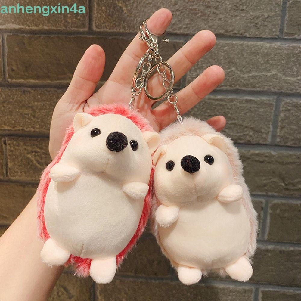 ANHENGXIN Saco Pingente Brinquedo De Pelúcia Moda Kawaii Na Ouriço Pendente Bonito Menina Estilo Coreano Chaveiro