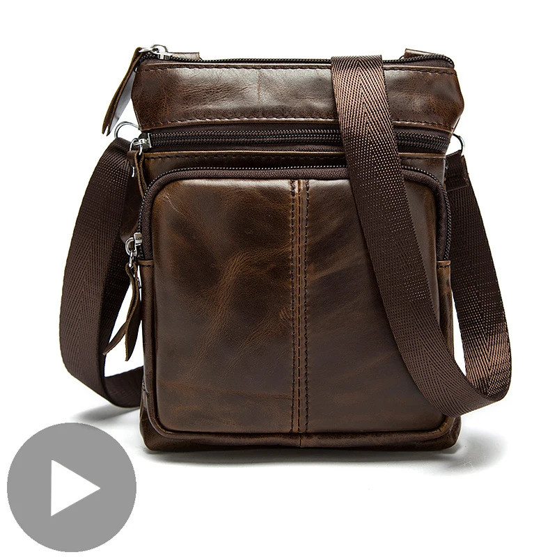 Bolsa Transversal Vintage Masculina de Couro Genuíno, Bolsa de Ombro, Bolsa Mensageiro, Pasta Masculina Preta, Sac A Mai