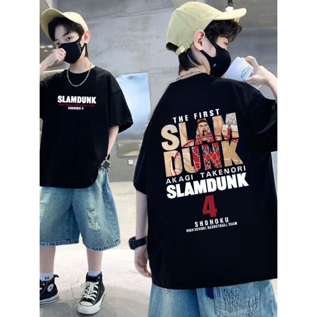 Algodão puro meninos camiseta de manga curta verão novo estilo crianças versão coreana carta impressão na moda solto top