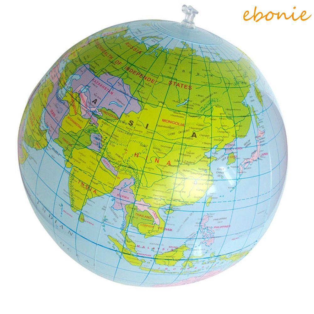 EBONIE Globo Gigante Durável Terra Geografia Praia Bola Balão Educacional 40cm Mapa Do Mundo