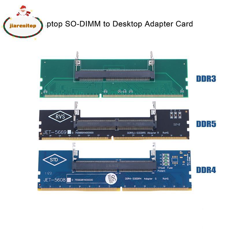 jiarenitop DDR3 DDR4 DDR5 Laptop SO-DIMM Para Desktop Adaptador Conversor De Cartão Memória RAM Conector br