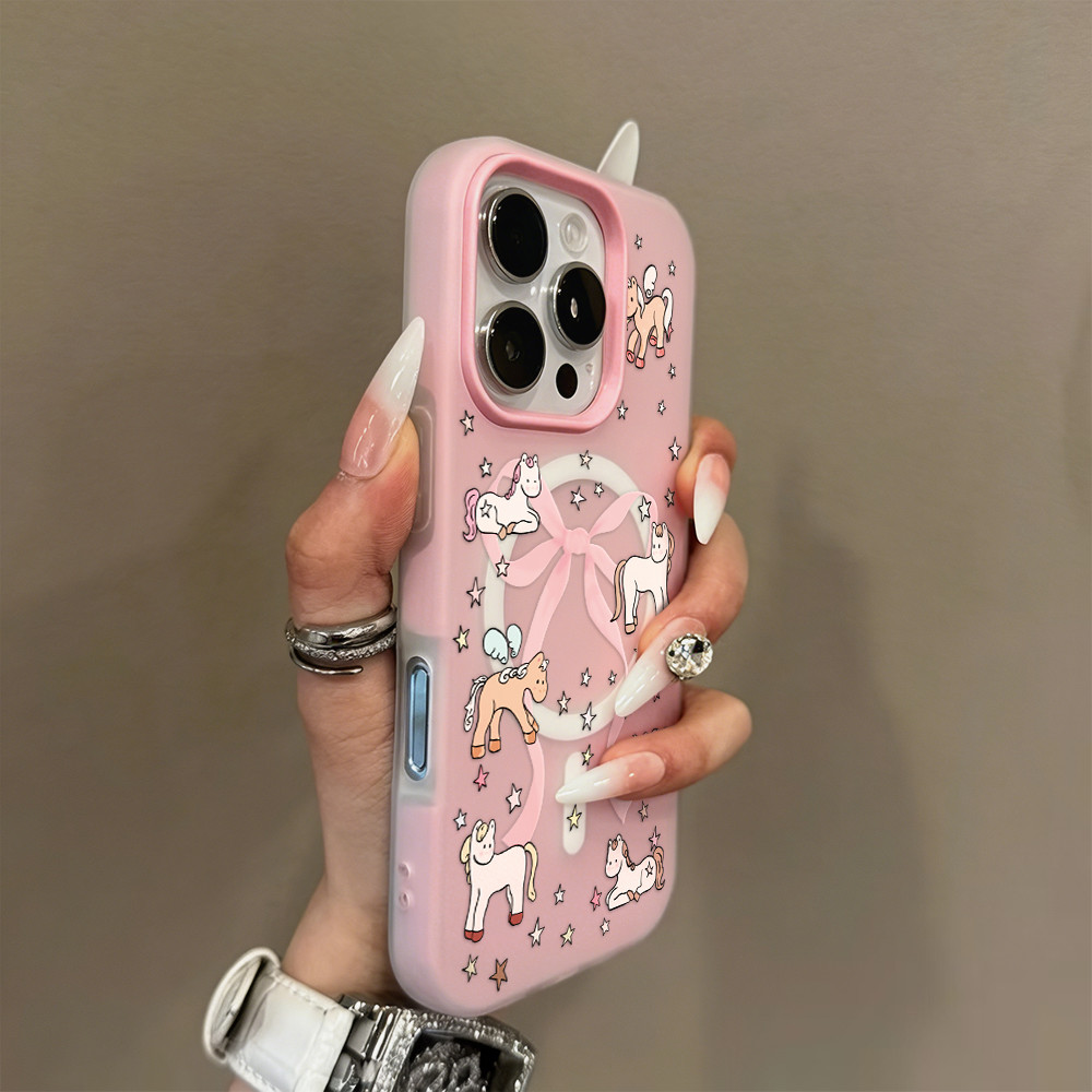 Capa Capinha Para iPhone 17 PRO PROMAX 16 11 12 13 14 15 xs XR com estampa de unicornio Y03492