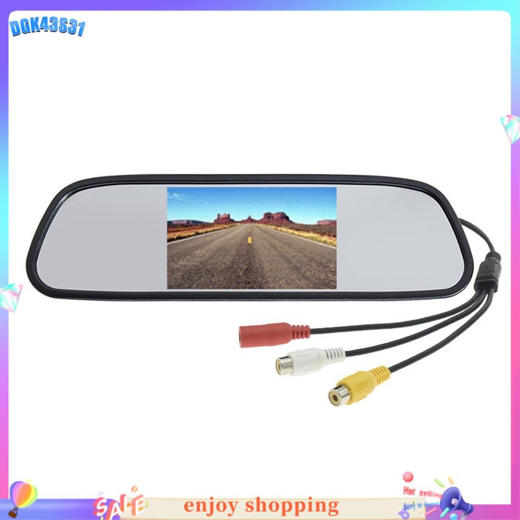 Monitor De Estacionamento De Vídeo Para Carro 4.3 Polegadas TFT LCD Espelho Retrovisor Imagem Reversa 12v-24v