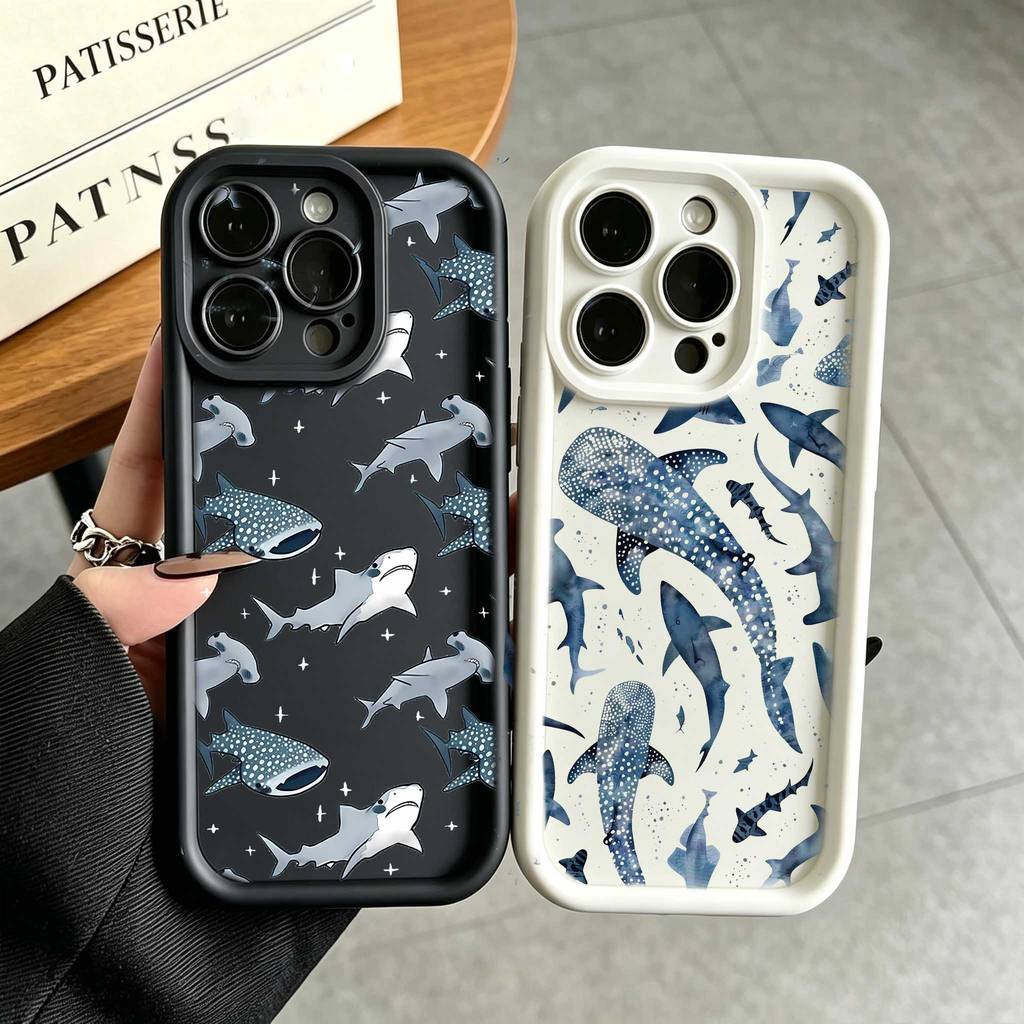 Capa Para Samsung Galaxy A36 A56 A55 A17 A07 A37 A57 A27 A35 A16 A15 A53 5G De Celular Silicone Macio Oceano Animal Tuba