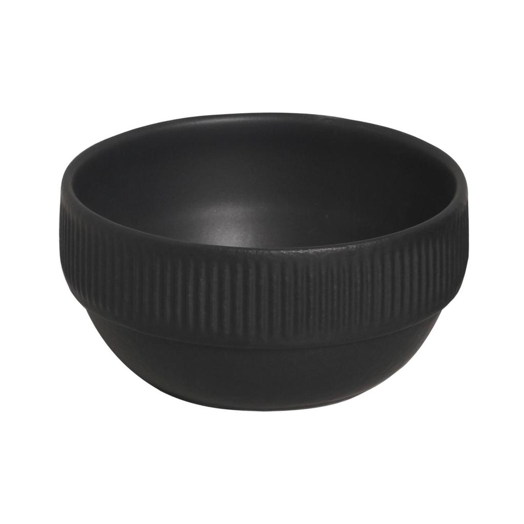 Conjunto com 6 Bowl Empilhável Linhas 330ml Preto Matte