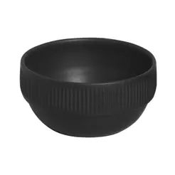 Conjunto com 6 Bowl Empilhável Linhas 330ml Preto Matte