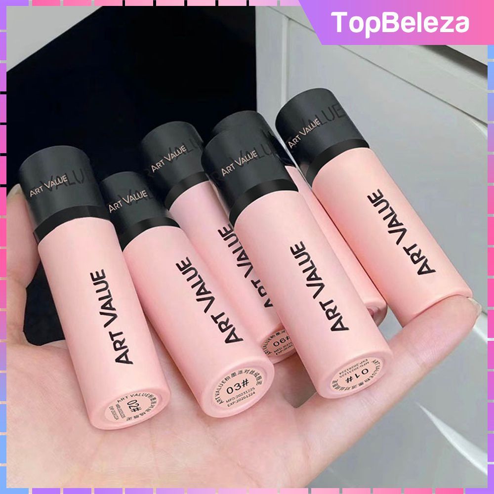 ART VALUE Gloss Labial de Longa Duração, Baixa Saturação de Cor, Beleza e Saúde, Efeito Aveludado, Cor Clara, 