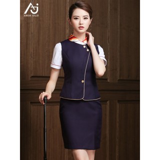 Uniforme de comissário de ar do mar feminino High-End terno profissional salão de beleza Hotel ferramentas mesa frontal 