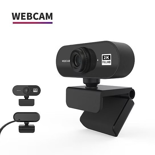 Mini Webcam 2K HD com Microfone Autofoco - Câmera de Vídeo Transmissão Live Plug and Play 📷💻
