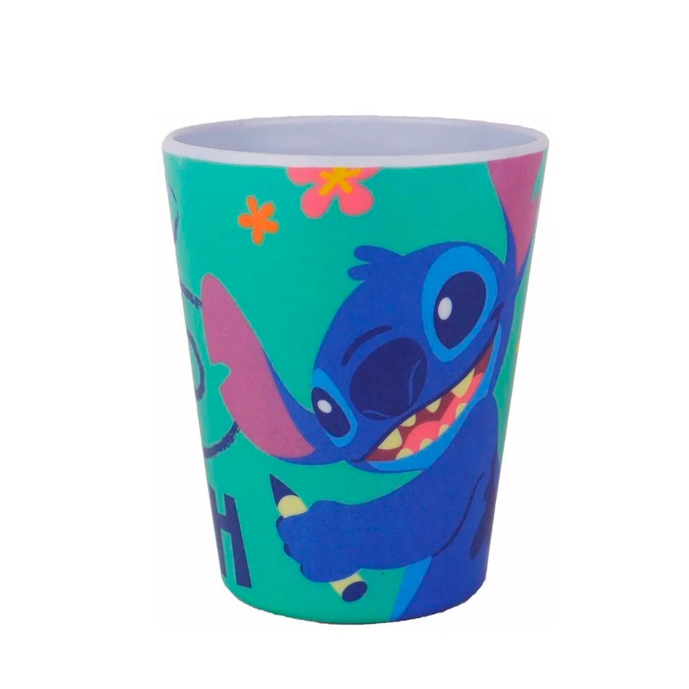 Copo Infantil Disney Stitch Bebibas Melamine 300ml em Oferta na Shopee