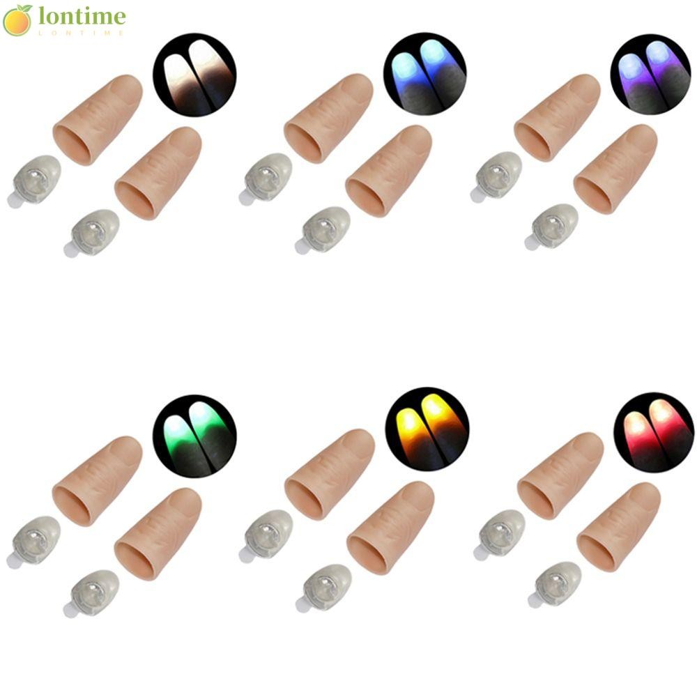 LONTIME 1 Pc Dedos Piscando Brilho Luminoso Brinquedos Truque De Mágica Adereços Luz De Indução