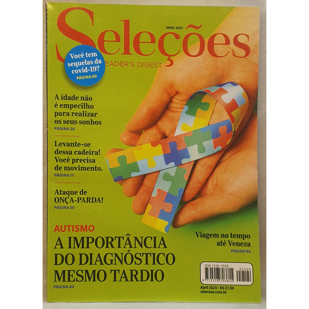 Revista Seleções Reader's Digest 2504 - Autismo - A Importância do Diagnóstico Mesmo Tardio