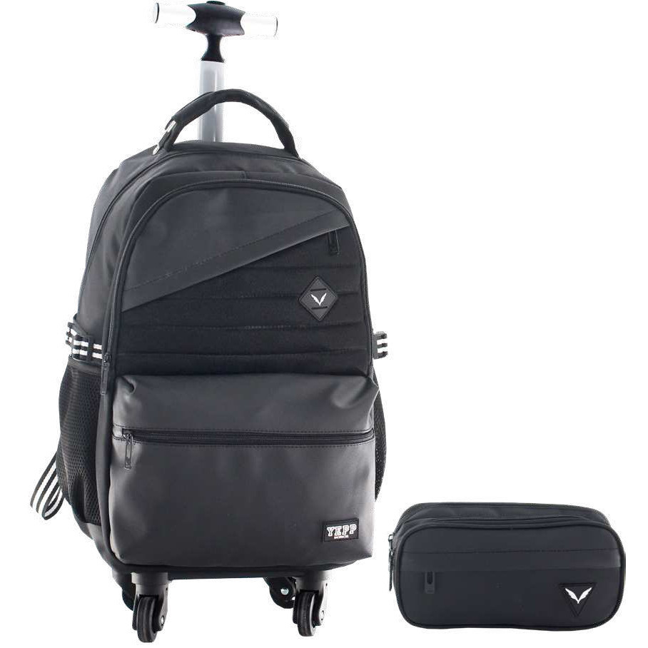 Kit Mochila 20” Com 4 Rodas 360 Com Estojo Escolar Juvenil Masculina Escola Faculdade
