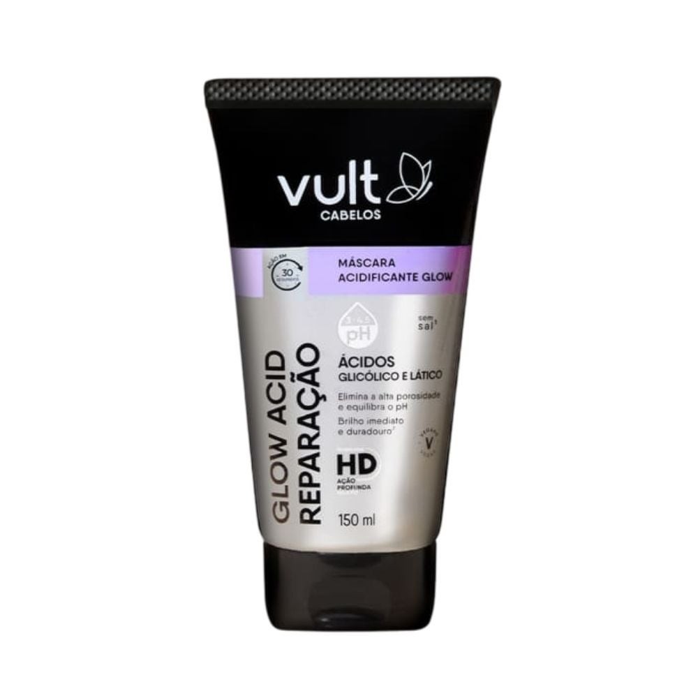 Máscara Capilar Vult Glow Acidificante Reparação 150ml em Oferta na Shopee