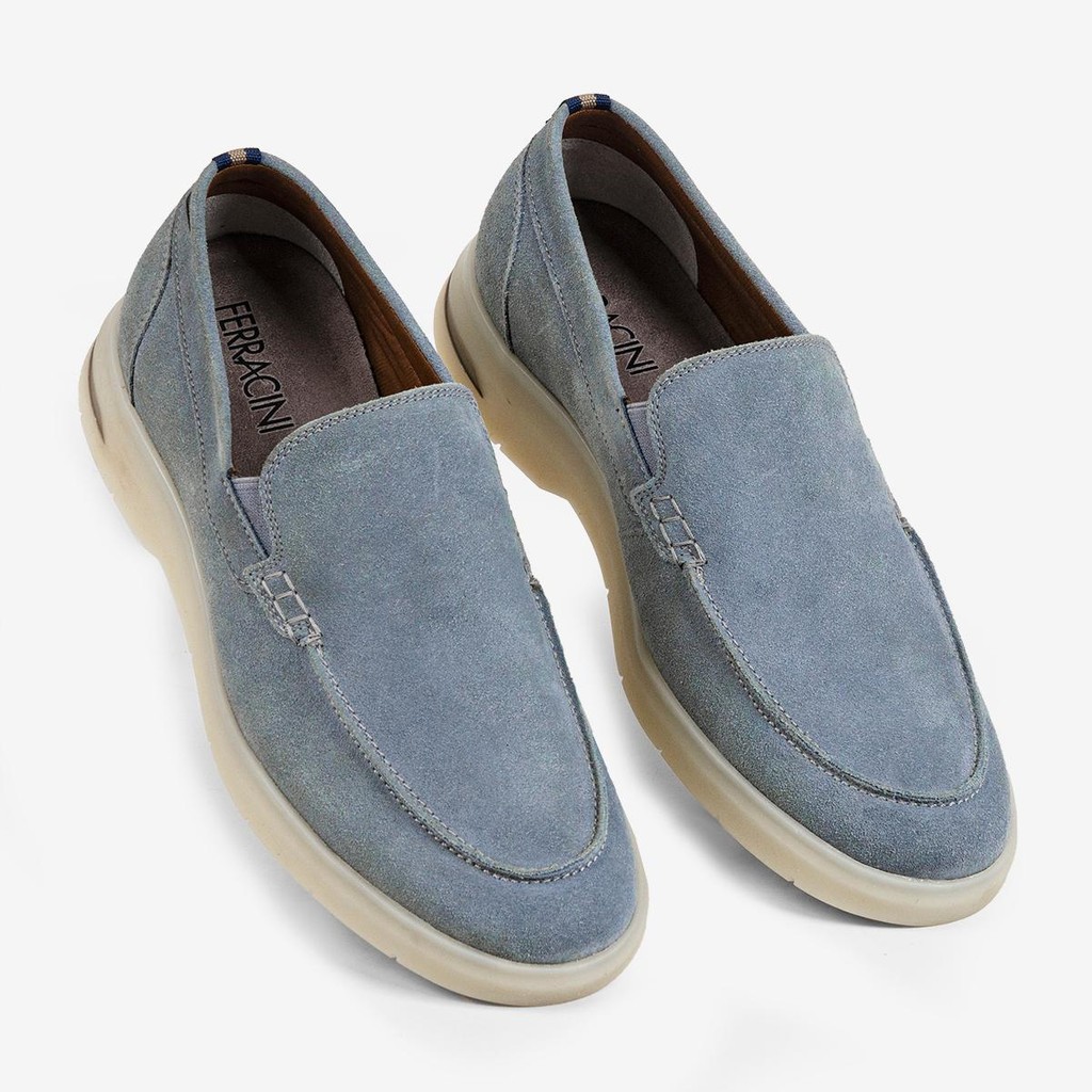 Loafer Masculino Ferracini Casual Camurça Versátil Malta Plus Azul  4656-708C em Oferta na Shopee