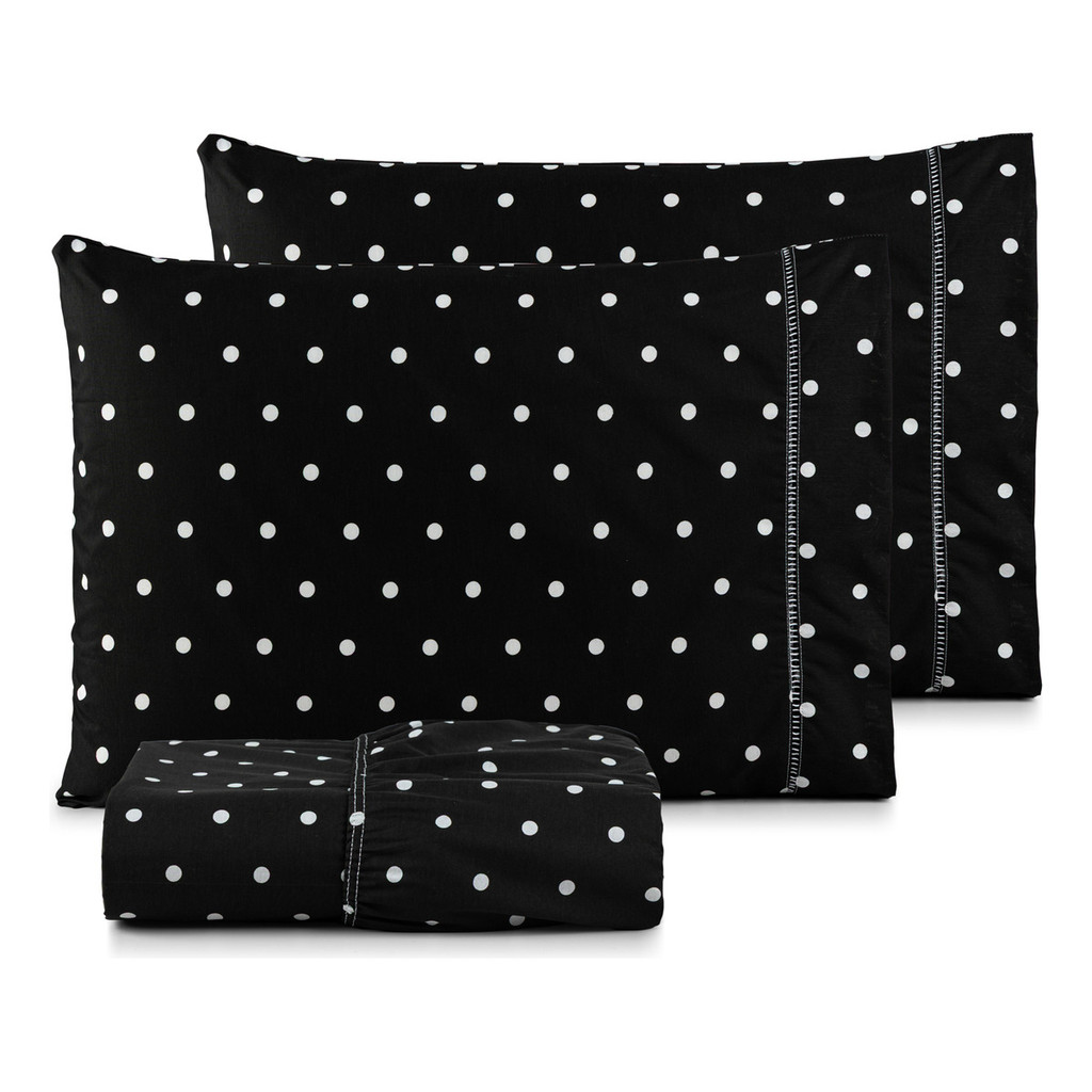 Jogo De Lençol Casal 3 Peças 100% Algodão - Percal 200 Fios em Oferta na Shopee