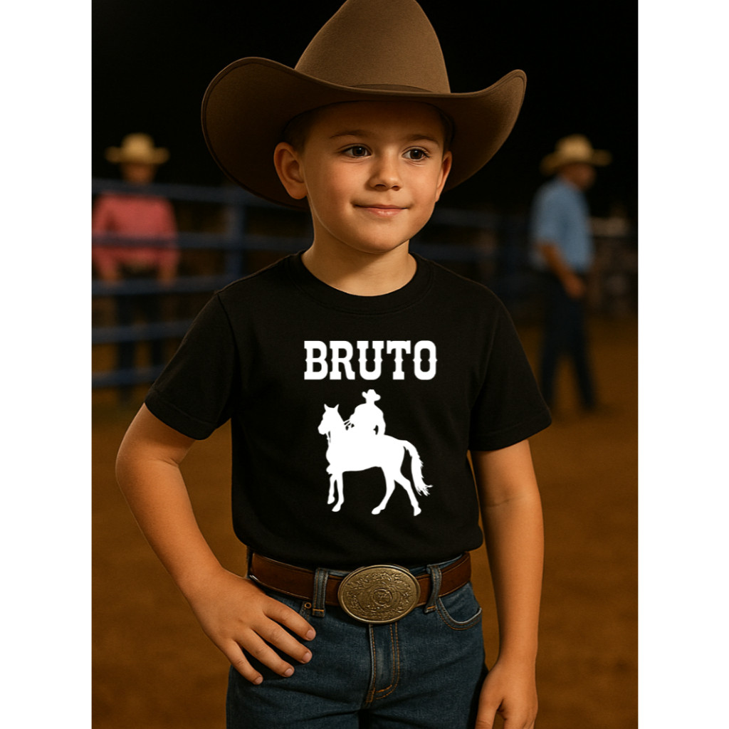 Camiseta Bruto Country Masculino Rodeio Camisa Muladeiro Cavalgada T shirt Texas Roça Estampada Boiadeiro