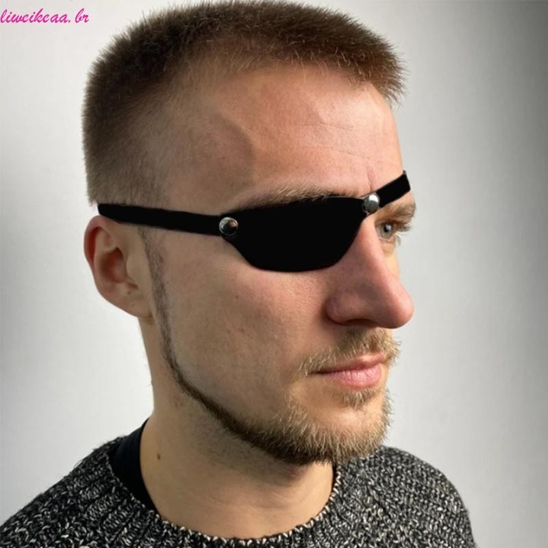 Liweikea Tapa-Olhos Medievais Relevo , Acessórios Cosplay LARP Couro