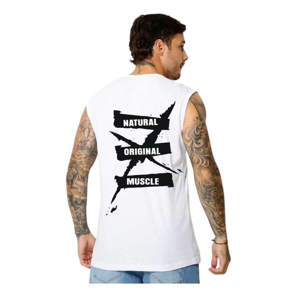 Regata Camiseta Cavada Natural Muscle Estampada Bt217