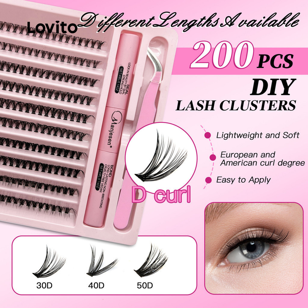 Lovito Kit de Extensão de Cílios Acessórios de Maquiagem LFASCS832 em Oferta na Shopee